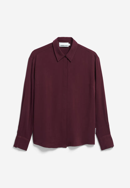 Armedangels - LARISAANA LONGSLEEVE Bluse langarm dark cranberry - WERTE FREUNDE