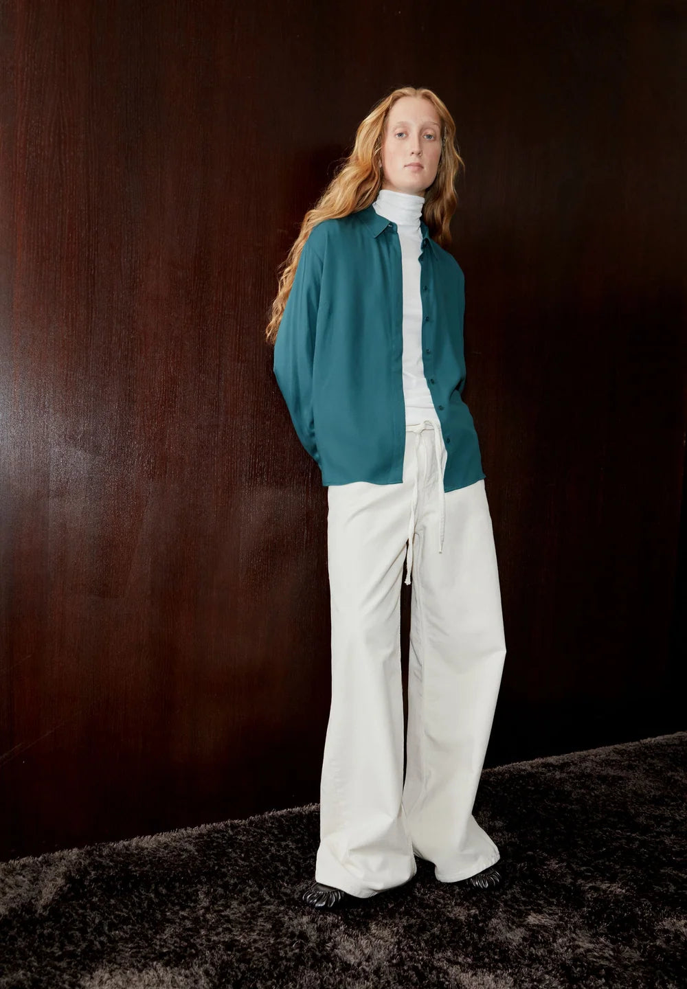 Armedangels - LARISAANA LONGSLEEVE BLOUSE Bluse langarm petrol velvet
