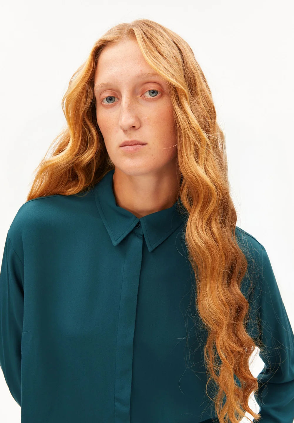 Armedangels - LARISAANA LONGSLEEVE BLOUSE Bluse langarm petrol velvet