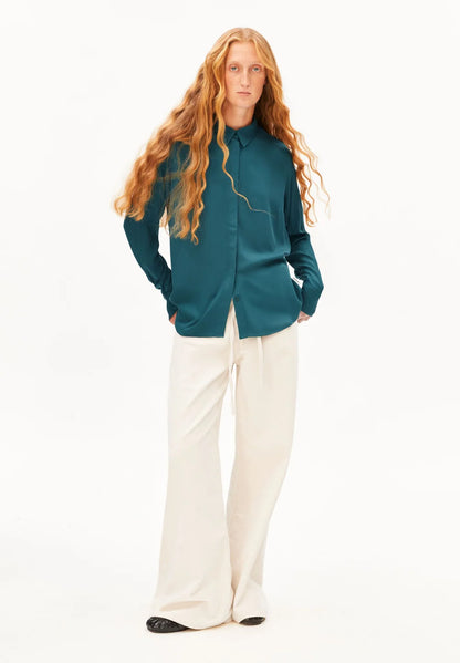 Armedangels - LARISAANA LONGSLEEVE BLOUSE Bluse langarm petrol velvet