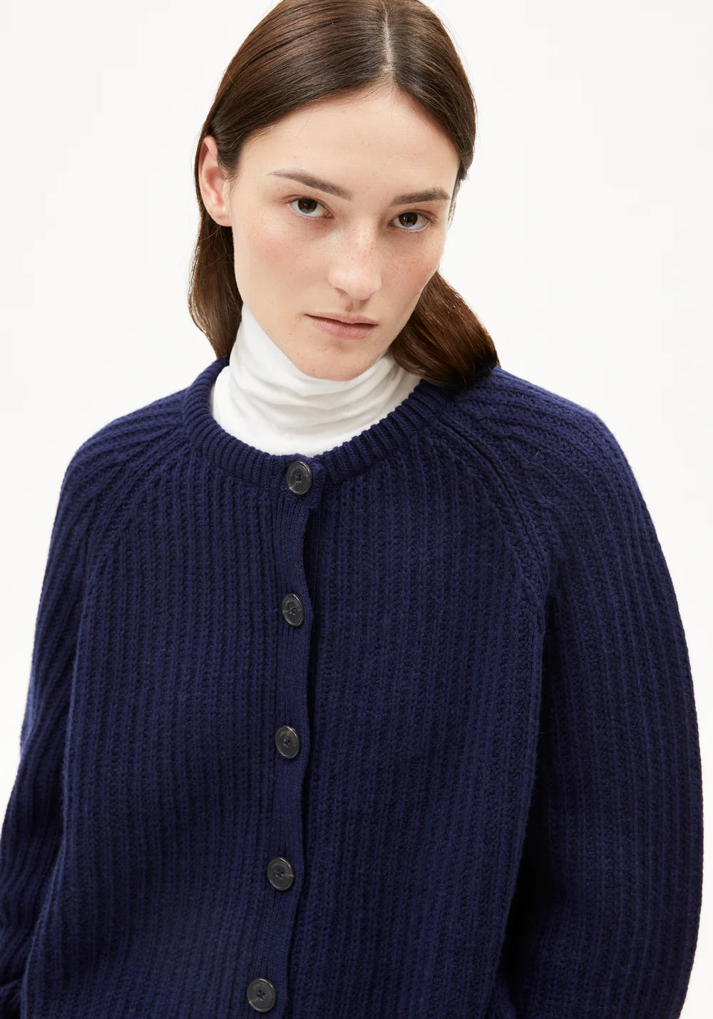 Armedangels - SELMAA Strick Cardigan tinted navy - WERTE FREUNDE