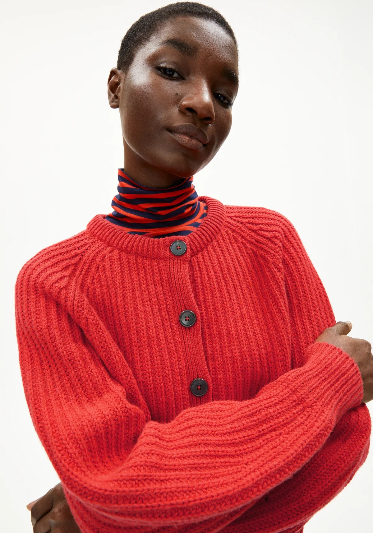 Armedangels - SELMAA Strick Cardigan candy apple - WERTE FREUNDE