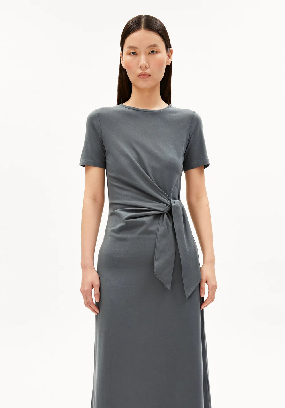 Armedangels - JELTAA JERSEY DRESS space steel - WERTE FREUNDE