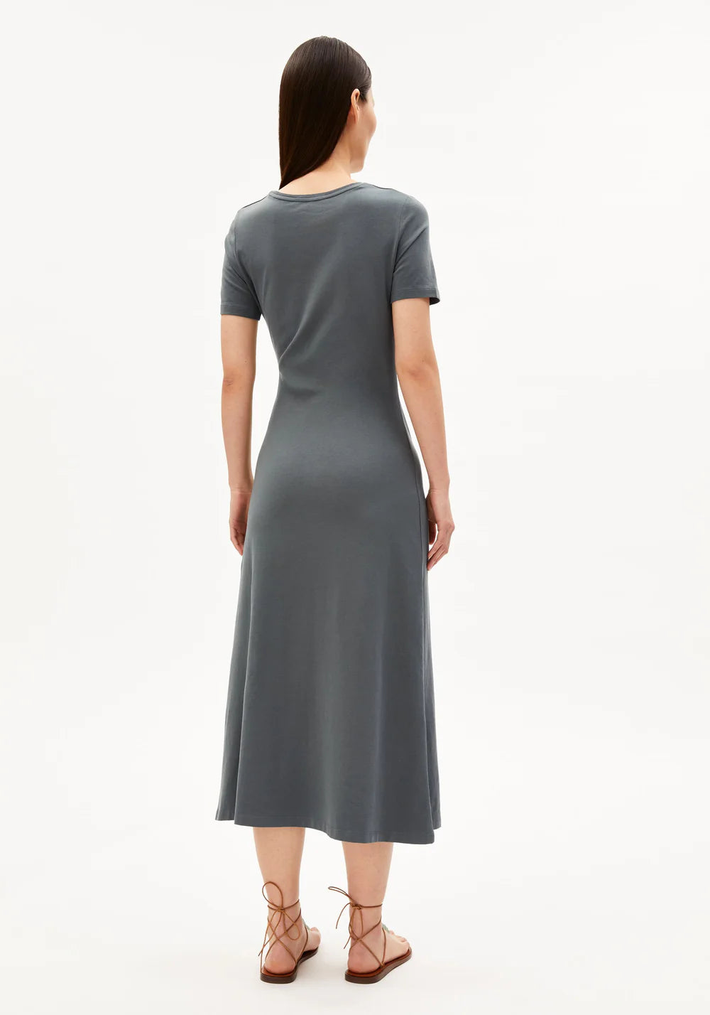 Armedangels - JELTAA JERSEY DRESS space steel - WERTE FREUNDE