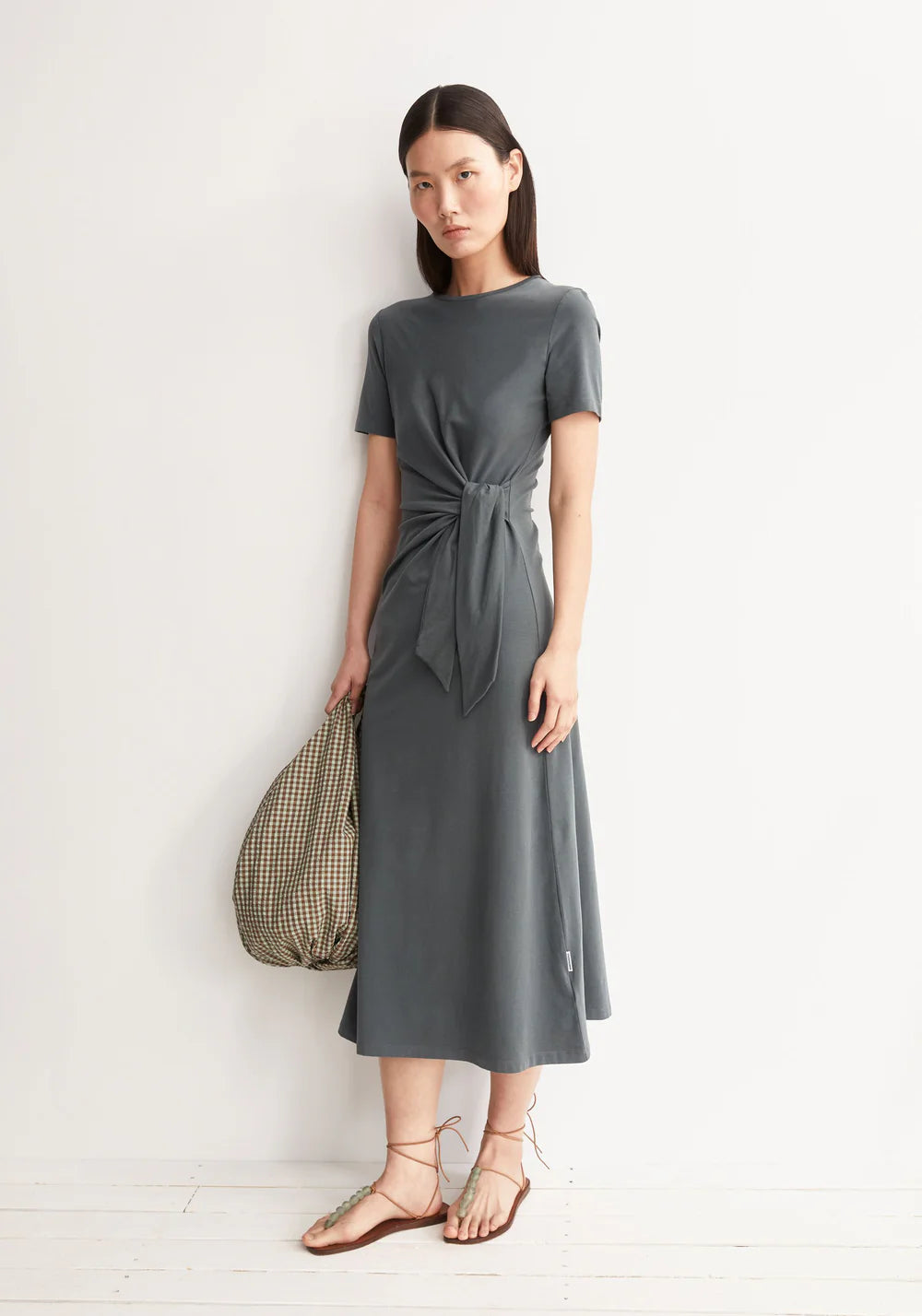 Armedangels - JELTAA JERSEY DRESS space steel - WERTE FREUNDE