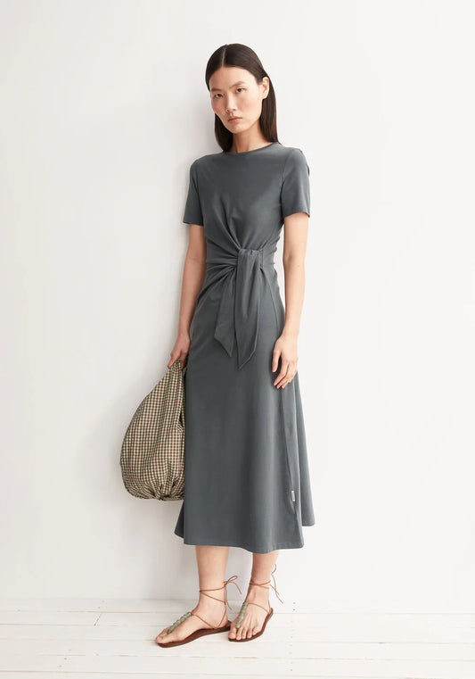 Armedangels - JELTAA JERSEY DRESS space steel - WERTE FREUNDE