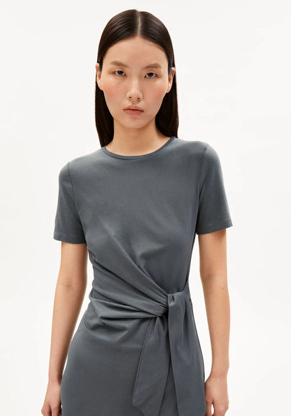 Armedangels - JELTAA JERSEY DRESS space steel - WERTE FREUNDE