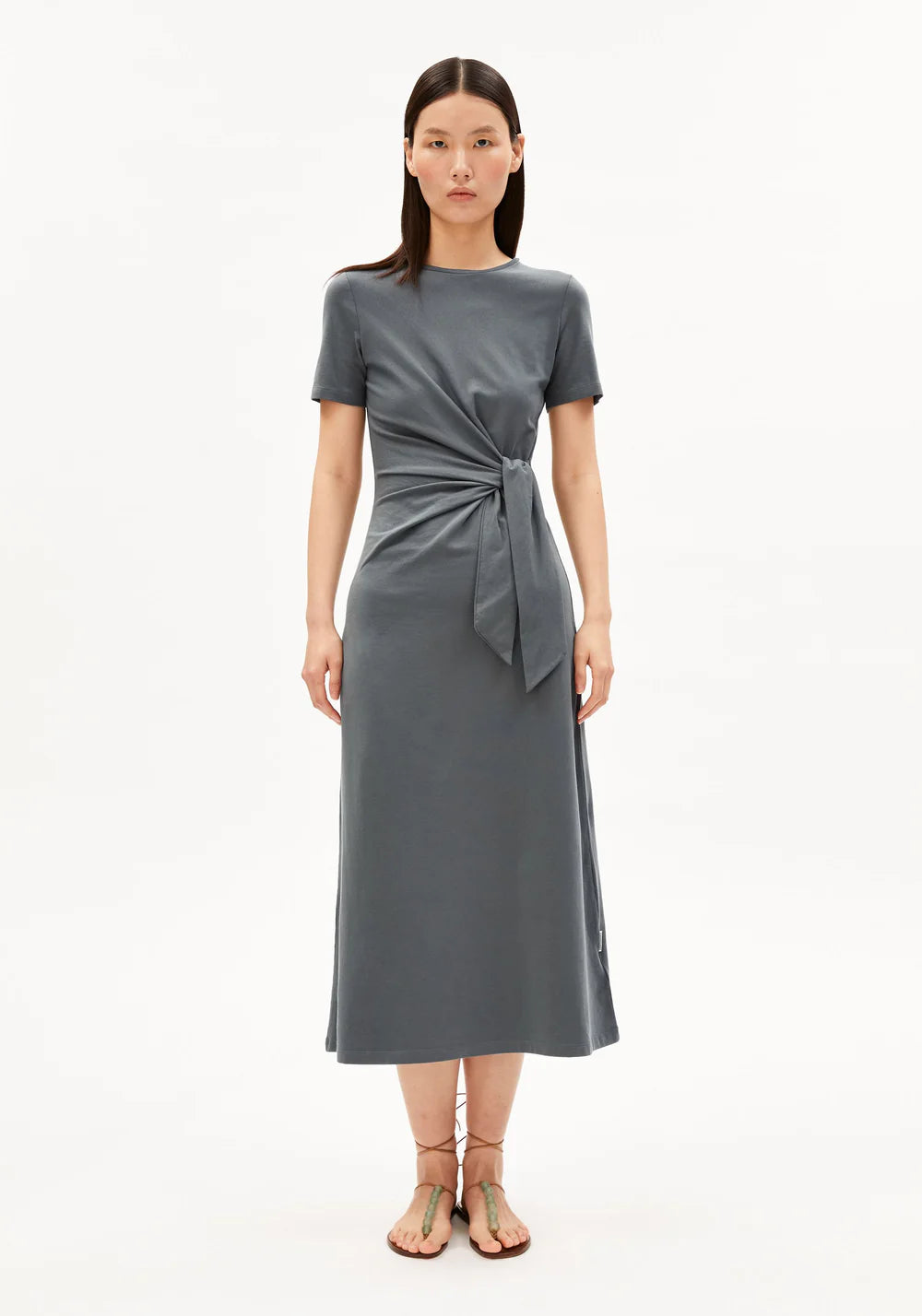 Armedangels - JELTAA JERSEY DRESS space steel - WERTE FREUNDE