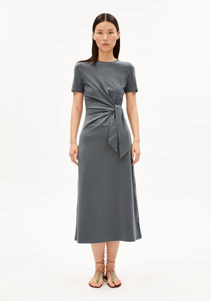 Armedangels - JELTAA JERSEY DRESS space steel - WERTE FREUNDE