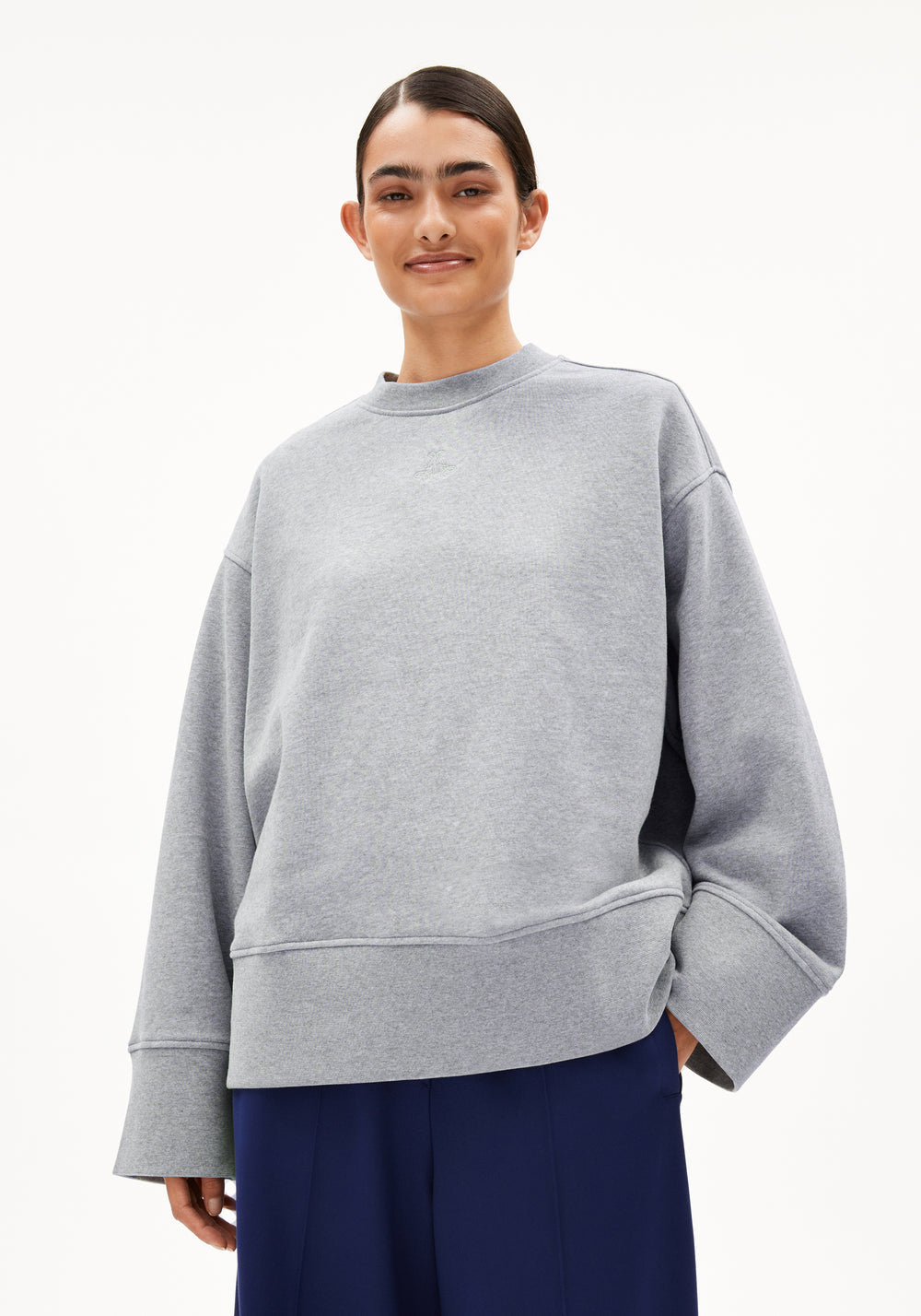 Armedangels - ANWAA Sweatshirts silver melange - WERTE FREUNDE