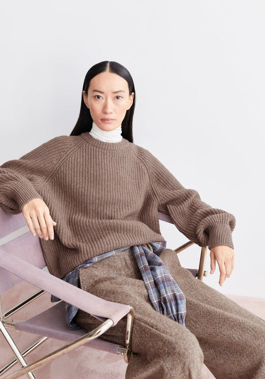 Armedangels - KAAGI Strick Pullover cinnamon dust melange - WERTE FREUNDE