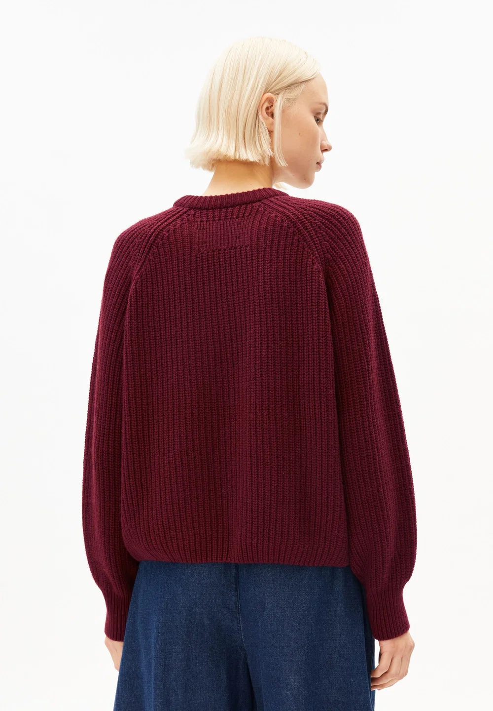 Armedangels - RIB KNIT SWEATER velvet red
