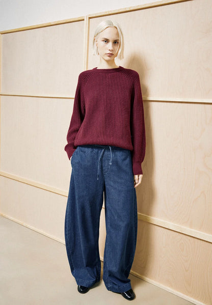 Armedangels - RIB KNIT SWEATER velvet red
