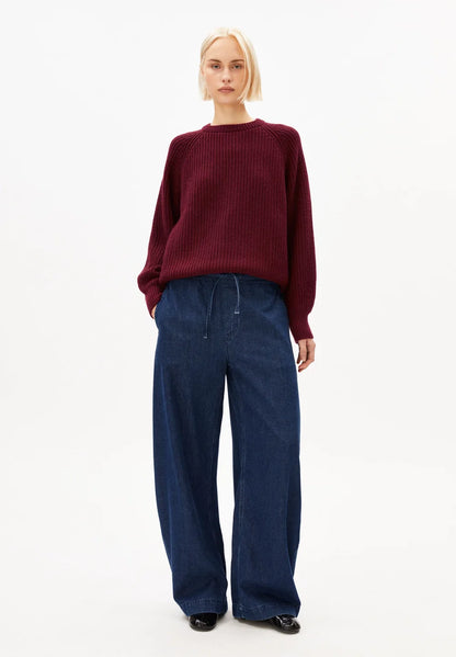 Armedangels - RIB KNIT SWEATER velvet red
