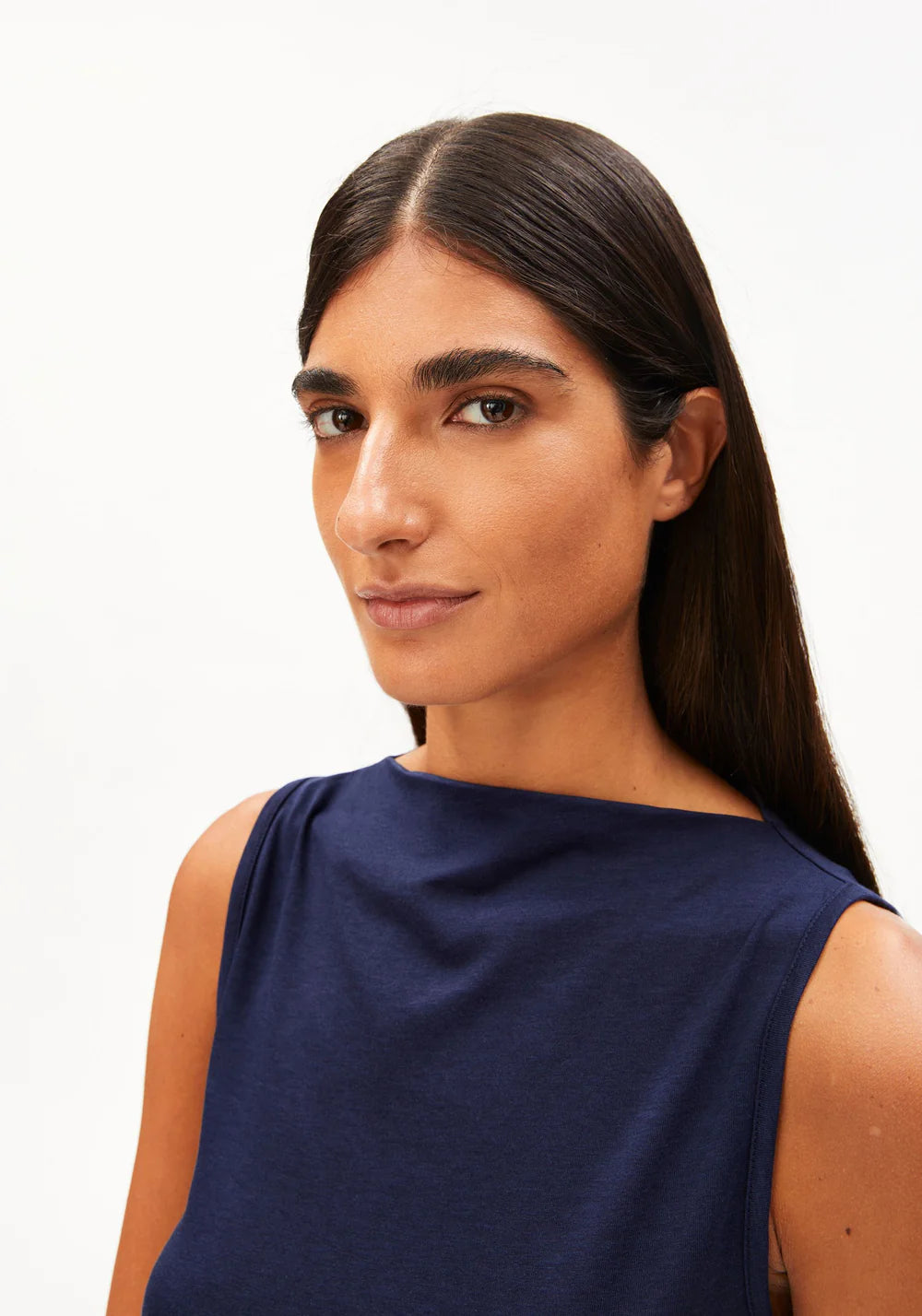 Armedangels - LAMINIAA TOP tinted navy - WERTE FREUNDE