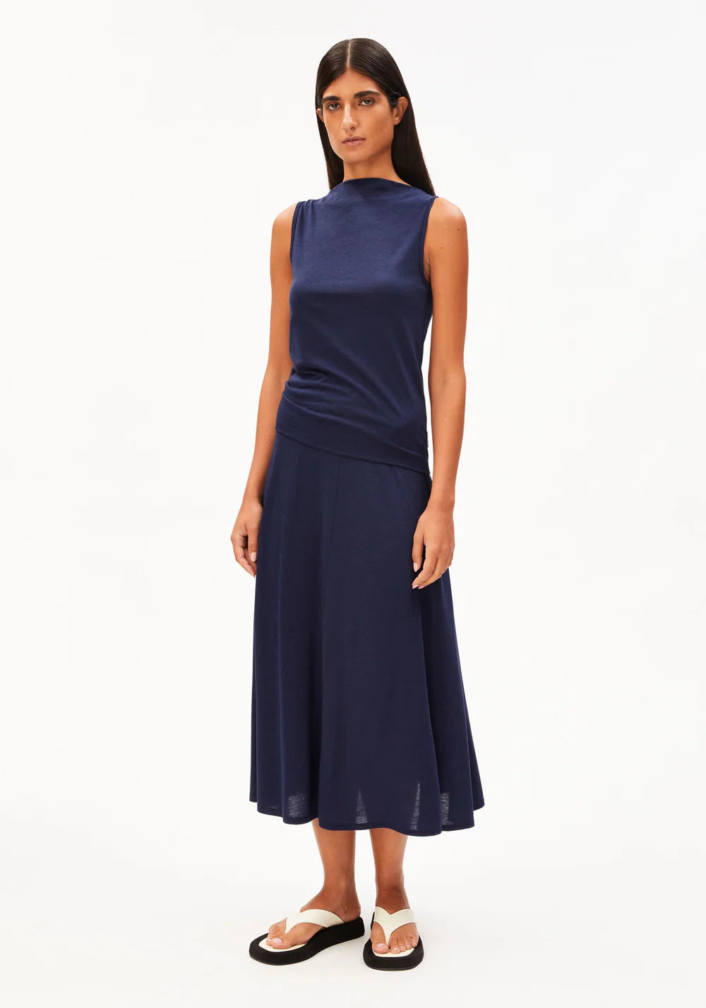 Armedangels - LAMINIAA TOP tinted navy - WERTE FREUNDE