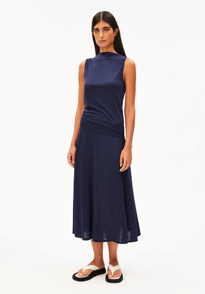 Armedangels - LAMINIAA TOP tinted navy - WERTE FREUNDE