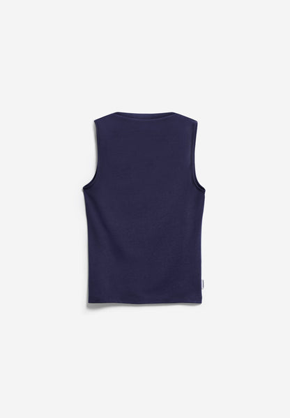 Armedangels - LAMINIAA TOP tinted navy - WERTE FREUNDE