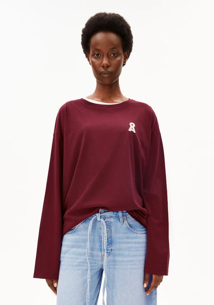 Armedangels - ICONIC Å FIETAA LANGARMSHIRT velvet red
