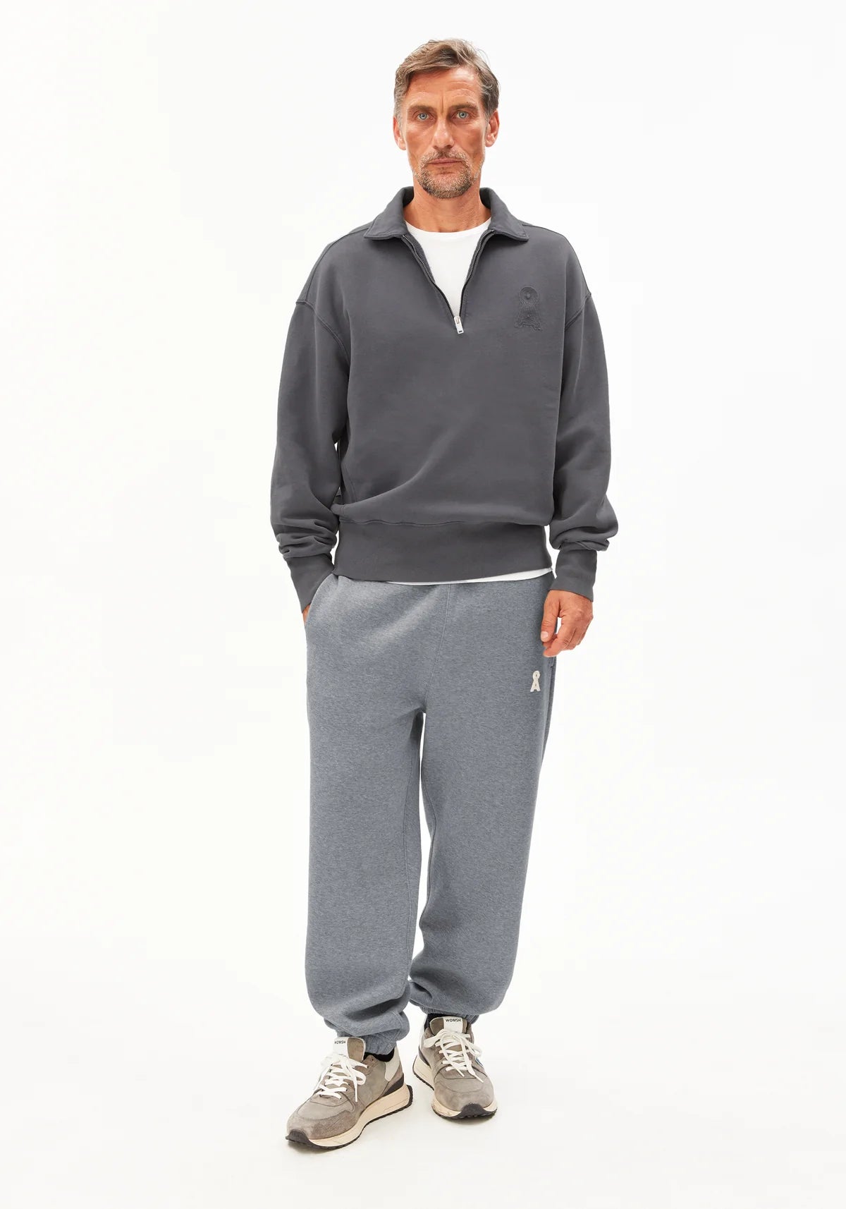 Armedangels - ICONIC Å TEMAAL GMT DYE Sweatshirts dark steel washed - WERTE FREUNDE