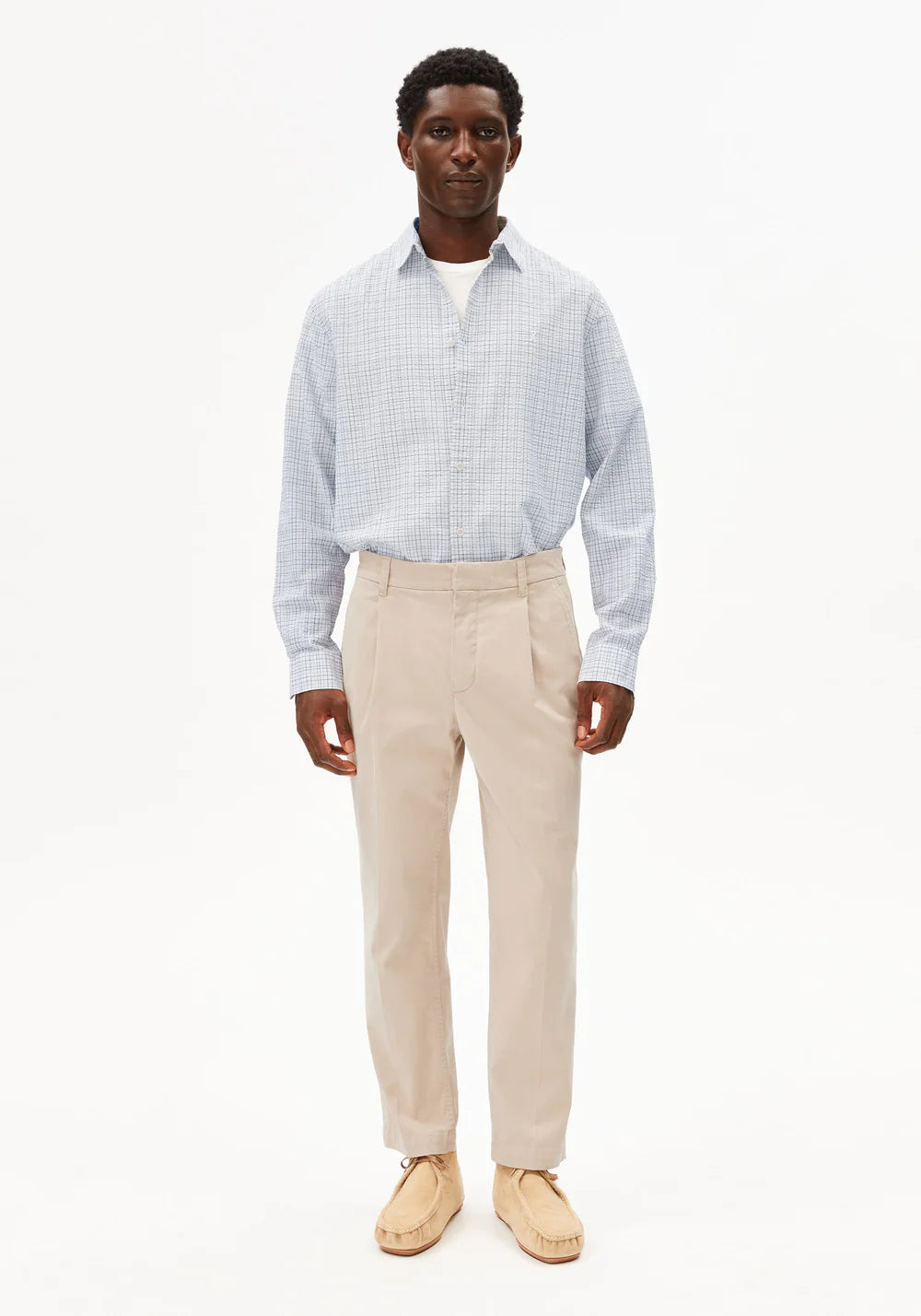 Armedangels - TAAMIR PLISSIERTE CHINOHOSE sandstone - WERTE FREUNDE