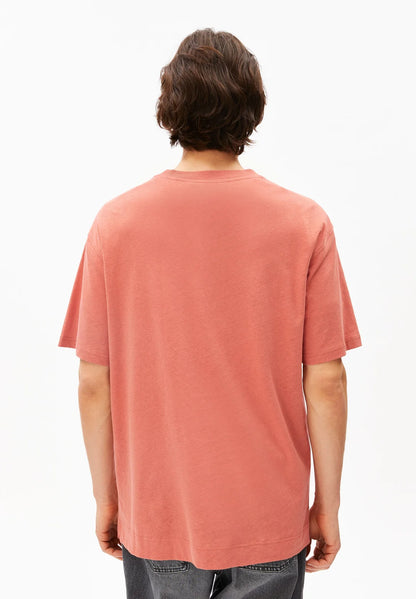 Armedangels - MAARKOS LEINEN-MIX T-SHIRT tabasco red - WERTE FREUNDE