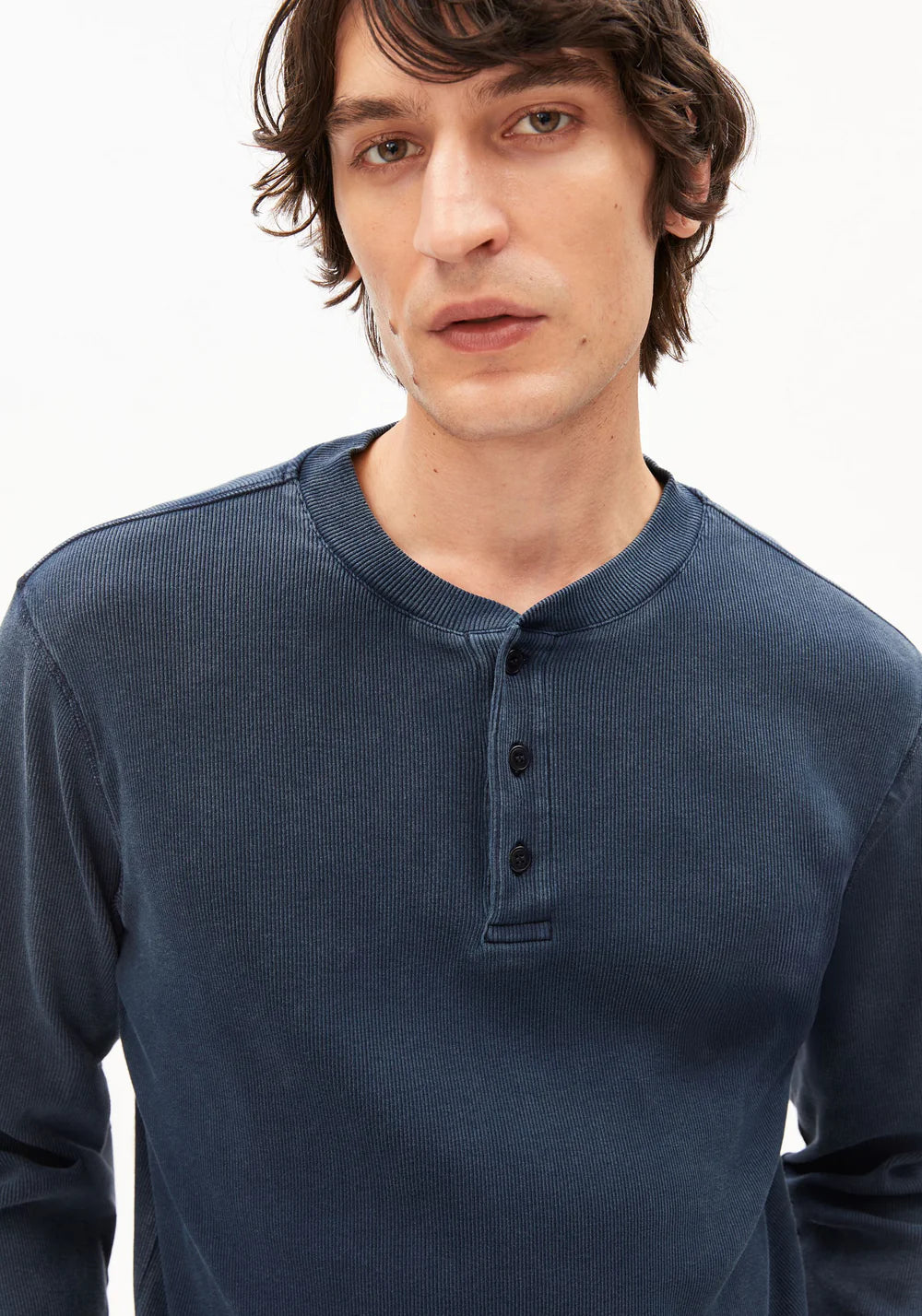 Armedangels - HENLY GMT DYE LANGARMSHIRT night sky washed - WERTE FREUNDE