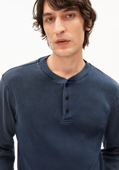Armedangels - HENLY GMT DYE LANGARMSHIRT night sky washed - WERTE FREUNDE