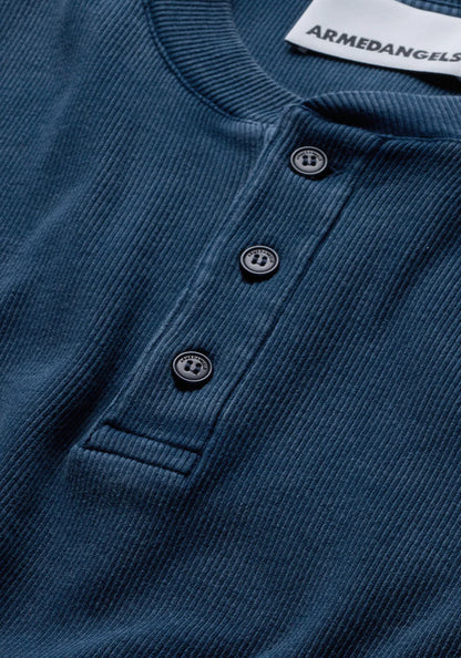 Armedangels - HENLY GMT DYE LANGARMSHIRT night sky washed - WERTE FREUNDE