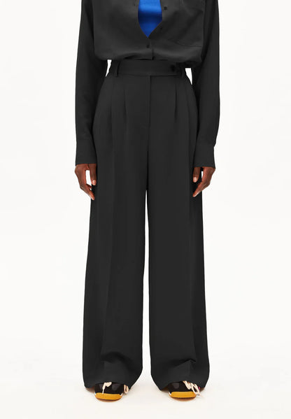 Armedangels - KAAYUA LEINENHOSE black - WERTE FREUNDE