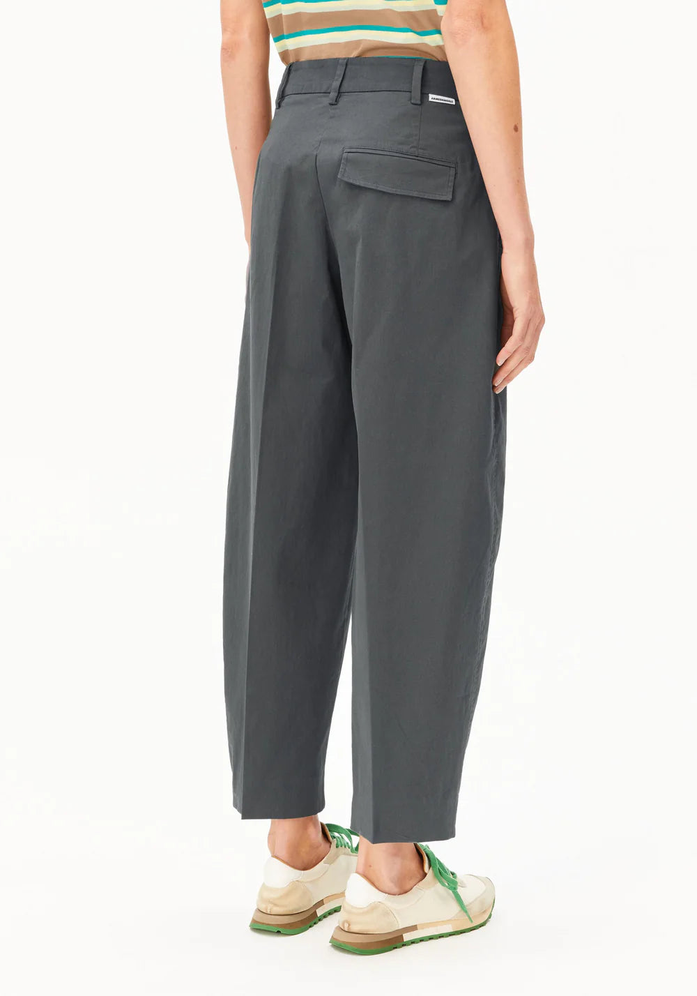 Armedangels - BARREL LEG TWILL PANT space steel - WERTE FREUNDE