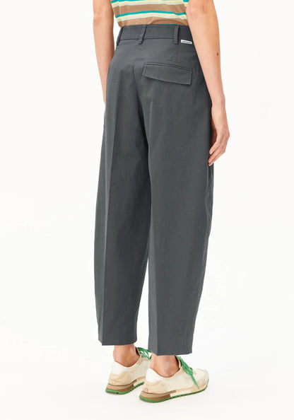 Armedangels - BARREL LEG TWILL PANT space steel - WERTE FREUNDE