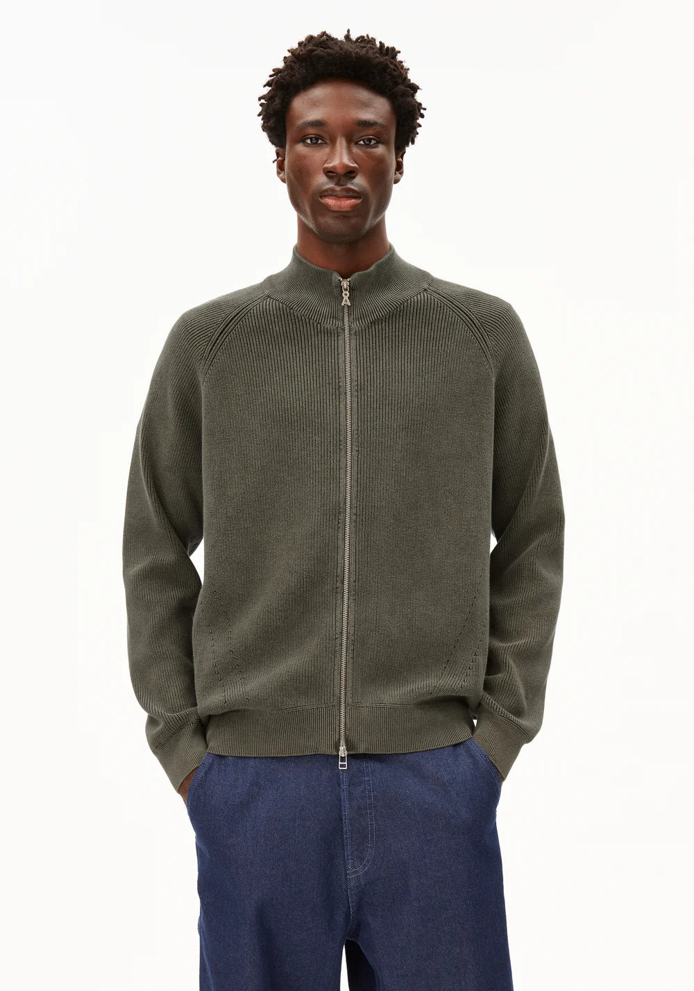 Armedangels - AARTYOM GMT DYE Strick Pullover forest pine - WERTE FREUNDE