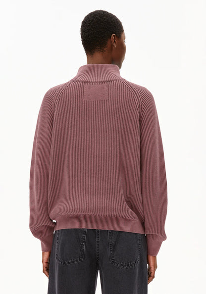 Armedangels - RONYIAAS GMT DYE Strick Pullover dark berry - WERTE FREUNDE