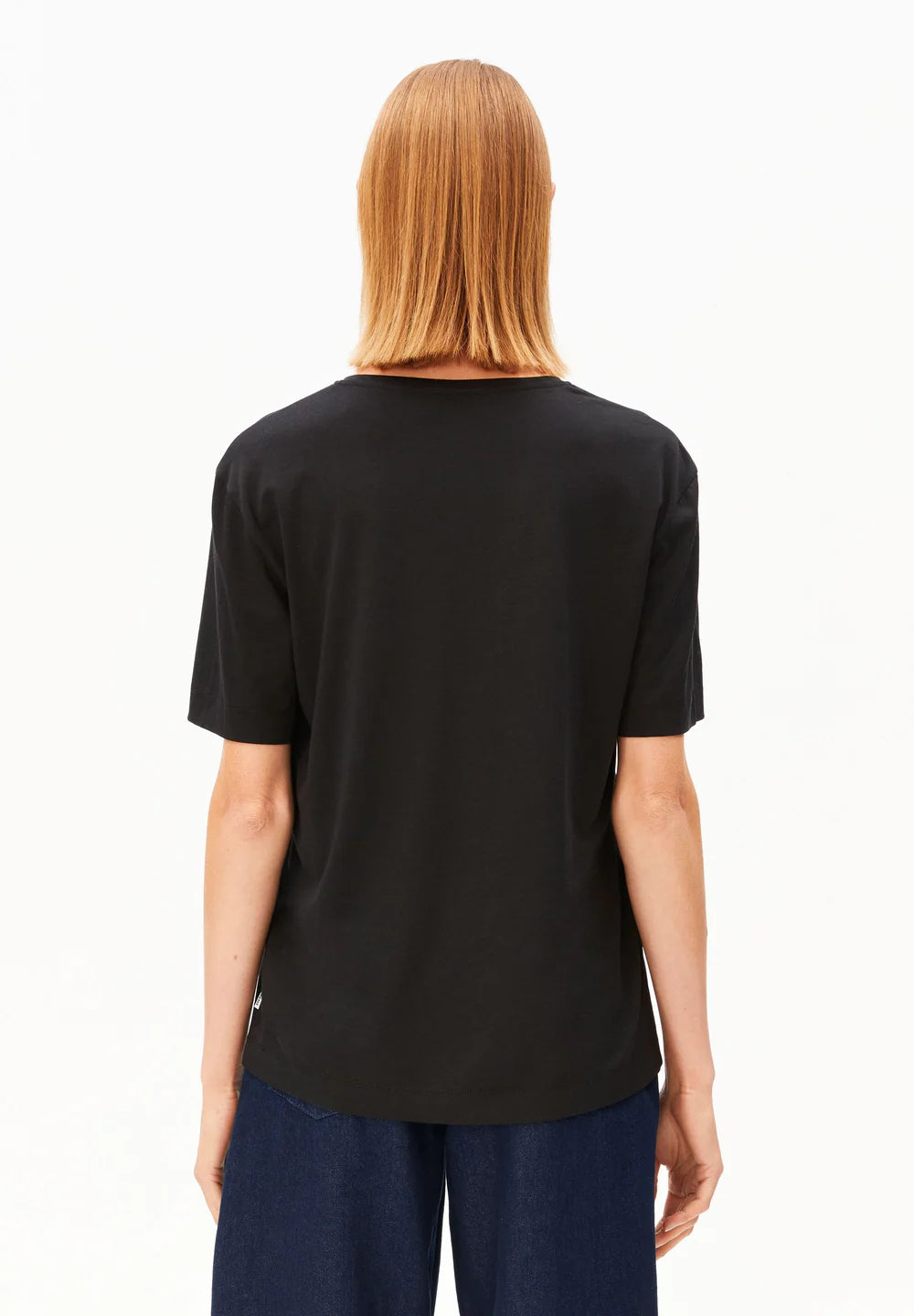 Armedangels - V-NECK T-SHIRT black - WERTE FREUNDE