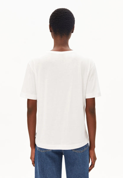Armedangels - V-NECK T-SHIRT white - WERTE FREUNDE