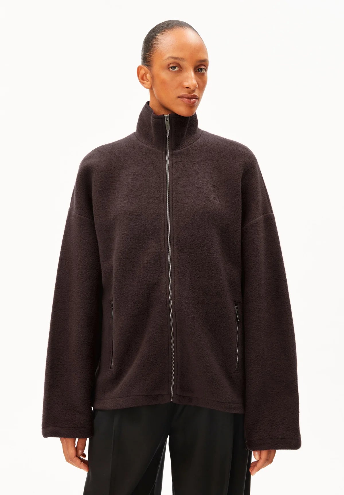 Armedangels - COTTON FLEECE JACKET claystone