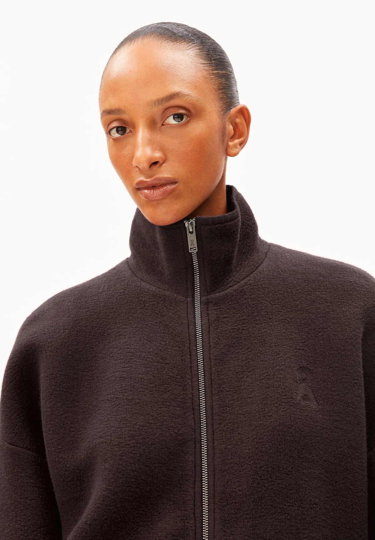 Armedangels - COTTON FLEECE JACKET claystone