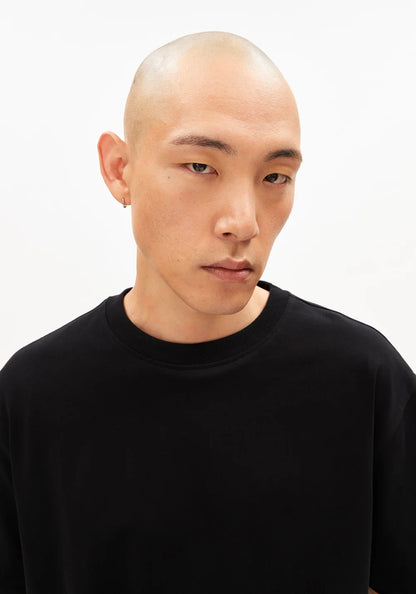 Armedangels - MAARKOS HEAVY WEIGHT T-SHIRT black - WERTE FREUNDE