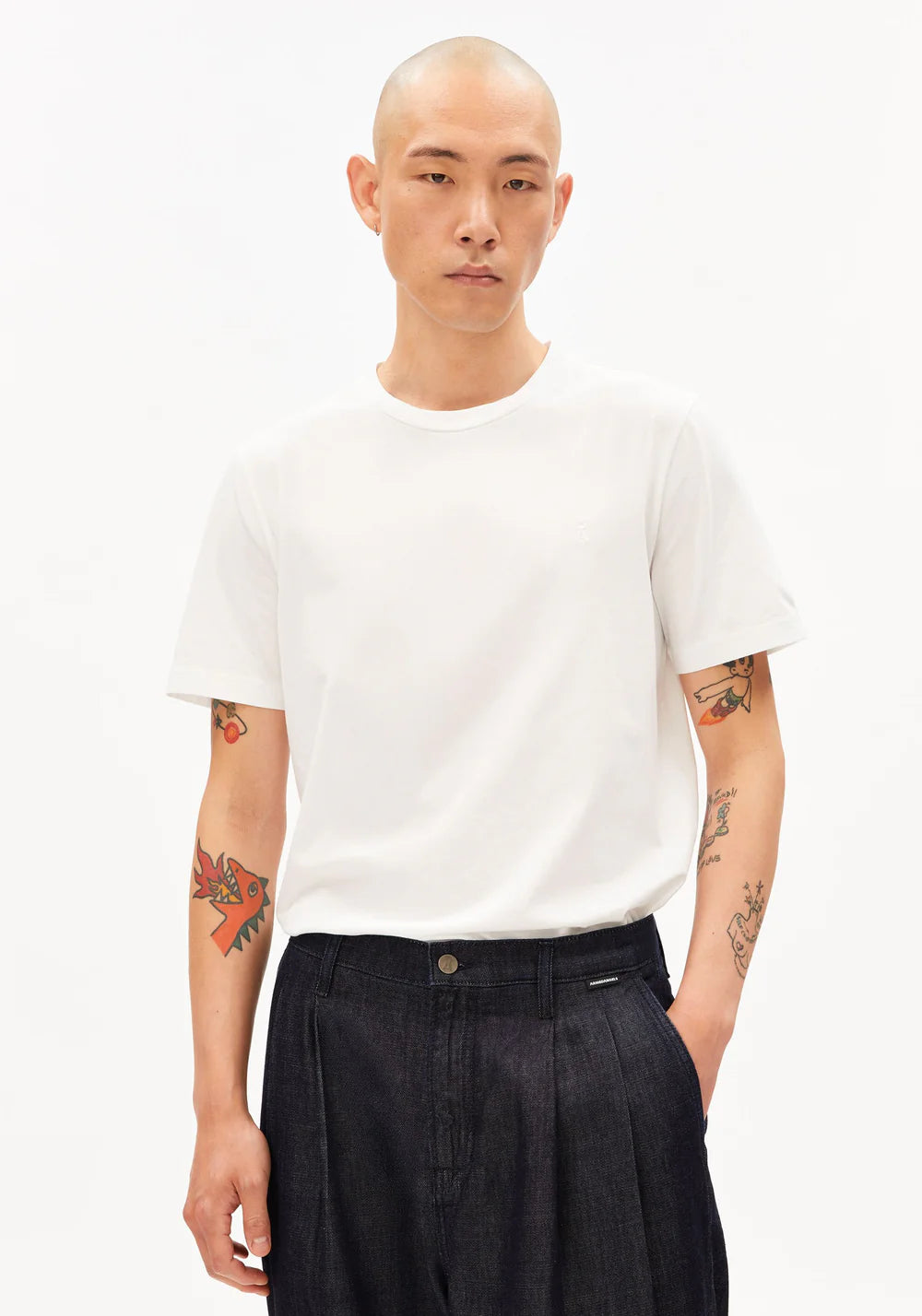 Armedangels - JAAMES T-SHIRT white - WERTE FREUNDE