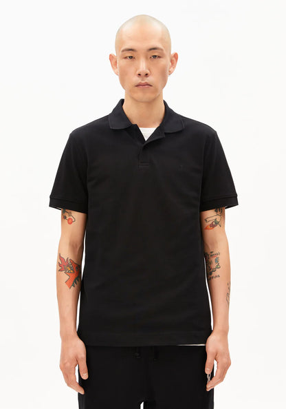 Armedangels - MAARIO POLOSHIRT black - WERTE FREUNDE