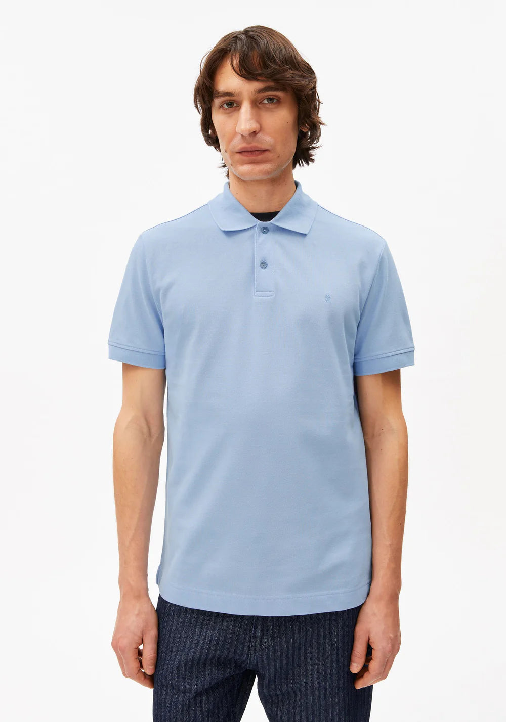 Armedangels - COTTON LINO SHORTSLEEVE SHIRT wedgwood - WERTE FREUNDE