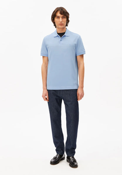 Armedangels - COTTON LINO SHORTSLEEVE SHIRT wedgwood - WERTE FREUNDE