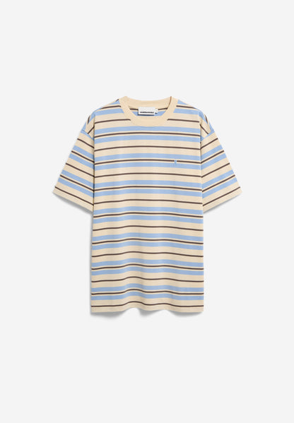 Armedangels - MAARKOS STRIPES T-SHIRT wedgwood-granit - WERTE FREUNDE