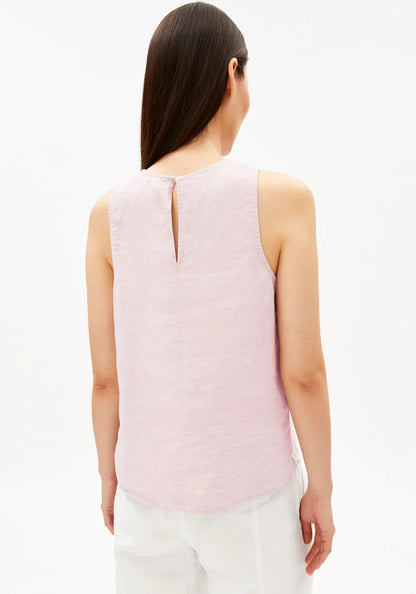 Armedangels - PURE LINEN BLOUSE TOP pink mist - WERTE FREUNDE