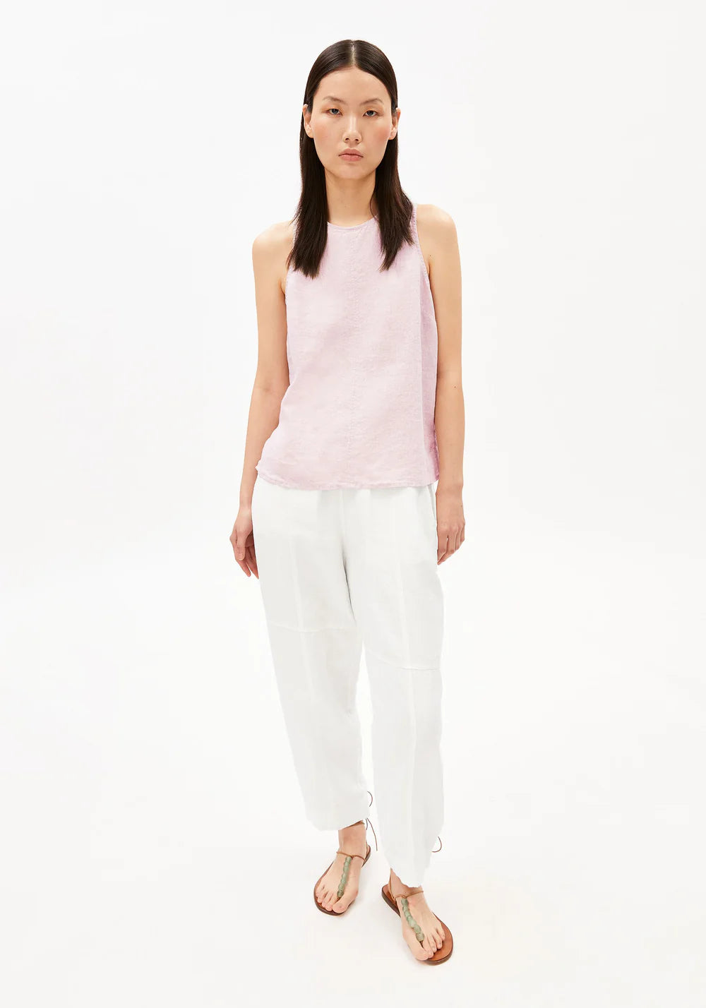 Armedangels - PURE LINEN BLOUSE TOP pink mist - WERTE FREUNDE