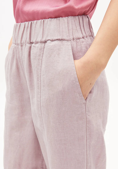 Armedangels - PURE LINEN PULL ON BARREL PANT pink mist - WERTE FREUNDE