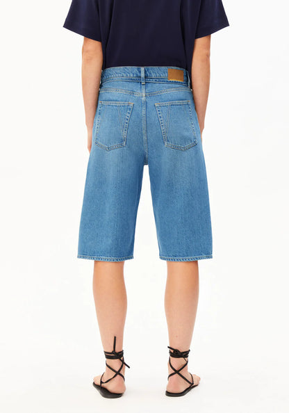 Armedangels - DAANY BAGGY DENIM SHORT laguna - WERTE FREUNDE