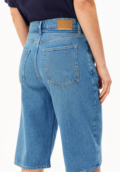 Armedangels - DAANY BAGGY DENIM SHORT laguna - WERTE FREUNDE