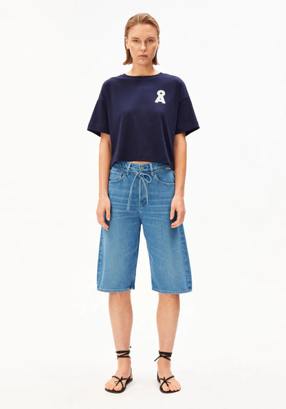 Armedangels - DAANY BAGGY DENIM SHORT laguna - WERTE FREUNDE